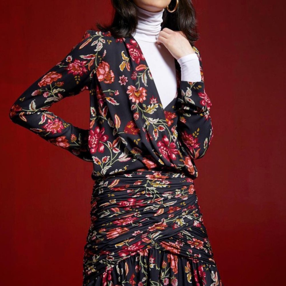 NWT A.L.C. Haven Silk Floral Dress - Picture 8 of 8